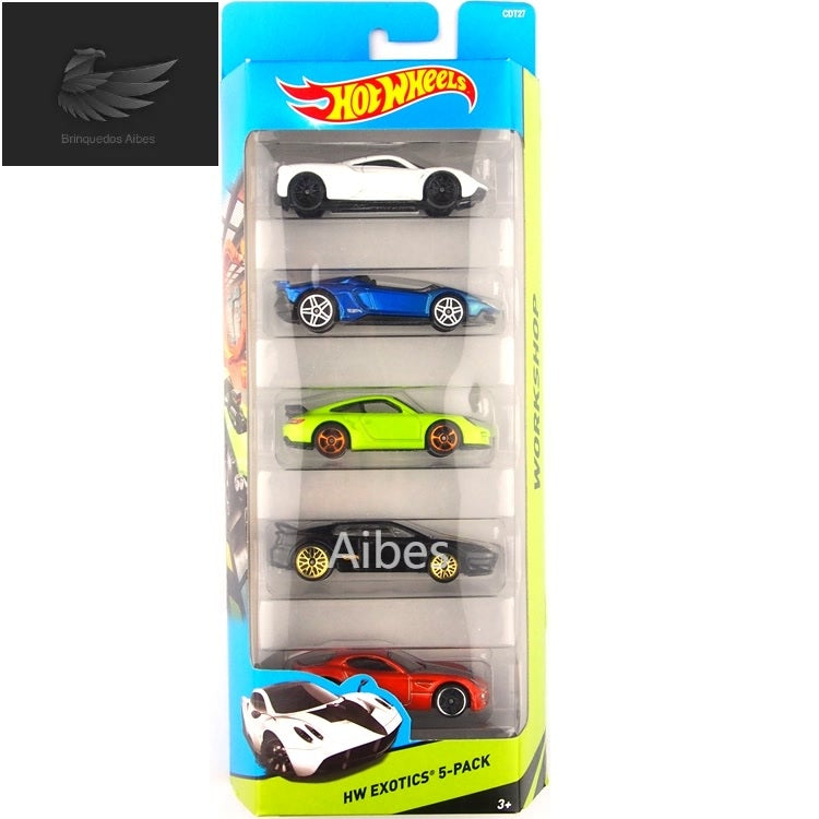 Kit Coleção com 5 Carrinhos mini Hot Wheels