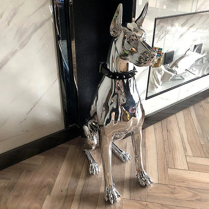 Escultura Doberman em Resina